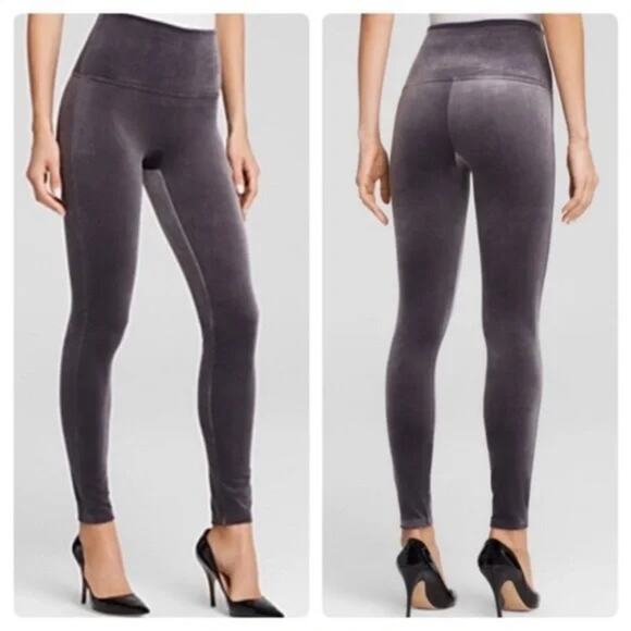 Spanx Velvet Leggings Womens XL‎ Gray - Picture 1 of 10